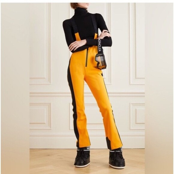 GIA Agile 360 fitted ski pants with suspenders color-block Sunset Women’s L NEW - Picture 5 of 16